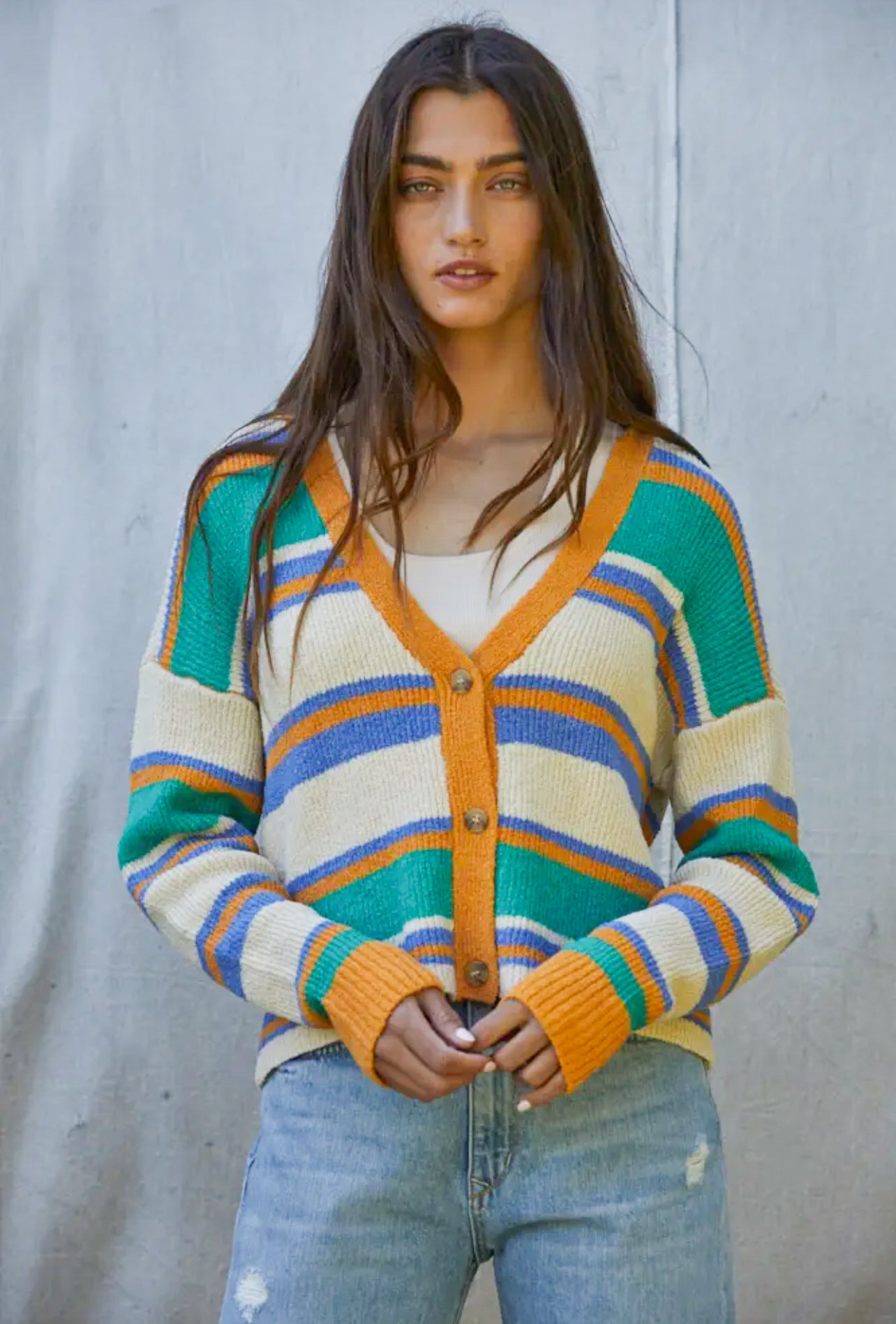 Naples Striped Cardigan